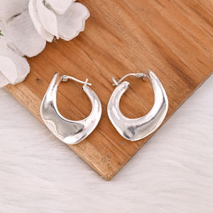 Customized 925 Sterling Silver Minimalist 30mm Solid <b>Hoop</b> <b>Earrings</b> For Women Perfect Wedding Gift Good Quality <b>Fashion</b> - Product Image 2