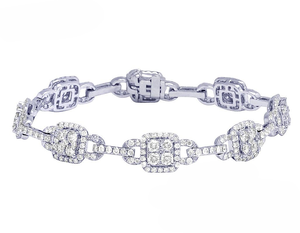 Bracelet en diamant rond Moissanite de qualité supérieure en argent sterling S925 cadeau de fête d'anniversaire de style classique pour les femmes - Product Image 2