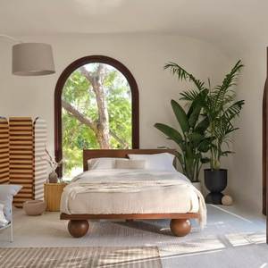 Modern Solid Teak <b>Platform</b> <b>Bed</b> <b>Frame</b> Wooden Bedroom Furniture Custom Size Indonesia Manufacturer - Product Image 2