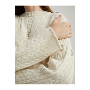 Pull en laine mélangée pour femme BGN, broderie de pierres - Turquie - Product Image 6