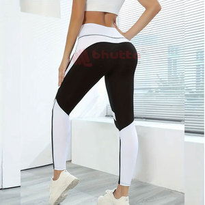 <b>High</b>-<b>Waisted</b> Plus Size Spandex Sport <b>Leggings</b> Elastic Waist Knee-Length Solid Sets Breathable Seamless Casual Workout Pants - Product Image 3