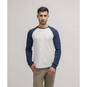 Camisa raglán de punto de gofre para hombre para temporada de otoño - Product Image 2