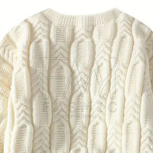 2025 nouveau 100% laine col rond hommes pull chandails Anti-boulochage respirant haute qualité hiver laine doublure - Product Image 4