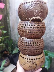 Bol en coquille de noix de coco Idéal pour les sauces, les trempettes, les condiments et les plats d'accompagnement Vous aidant à organiser la table avec une touche unique - Product Image 3