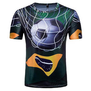 T-shirt imprimé par sublimation personnalisé pour hommes T-shirt à col rond en tissu 100% coton de haute qualité à bas quantité minimale de commande Services OEM ODM - Product Image 1