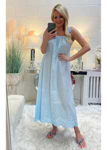 Été Nouvelle Mode Elegant Floral Backless White Maxi Dress Women Sleeveless Ladies Robe Knitted Dress Sweater High Fashion - Product Image 3