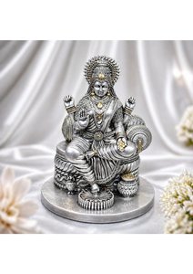 Exclusivo Juego de Ídolos de Lakshmi y Ganesh Hechos a Mano con Acabado en Oro de 24K y Plata 999, Decoración de Lujo para Pooja y Celebraciones Festivas - Product Image 3