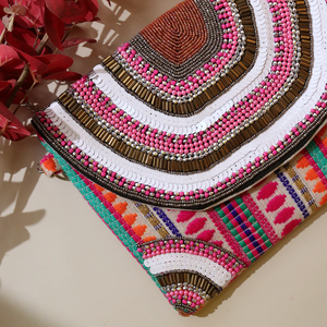 Diseñador hecho a mano mujeres con cuentas embragues monederos bolsos colorido bolso cruzado moda personalizada por glowin fashion - Product Image 3