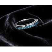 <b>Gold</b> Plated Stainless Steel CZ Eternity Spinner <b>Ring</b> - Product Image 2