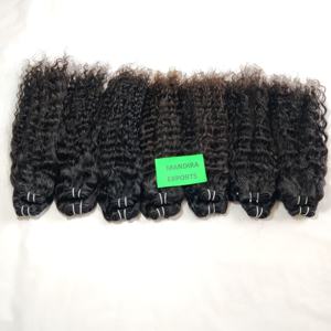 ผมต่อจากผมธรรมชาติแบบ100% ผมมนุษย์ผมคนอินเดียอินเดียมีหนังกำพร้าเป็นลอน - Product Image 5