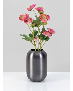 Vase à fleurs en fer indien fait à la main gris côtier design cylindrique confortable pour la décoration de table de maison et de bureau pour les mariages - Product Image 1