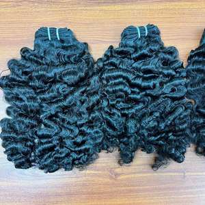 Cabello rizado birmano en trama, cabello humano 100%, cabello crudo vietnamita Un donante - Product Image 4