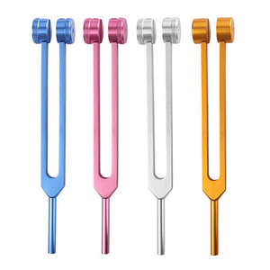 Ensemble de diapasons manuels en acier inoxydable pour la guérison des chakras, la thérapie sonore médicale, 128 Hz, 256 Hz, 512 Hz, lot de 5, Hosanna Surgical - Product Image 1