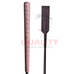 Fouets de cheval les plus populaires en cuir noyau en fibre de verre fait à la main marron noir fouet de cheval entraînement de sécurité utilisation de course vente en gros directe - Product Image 5