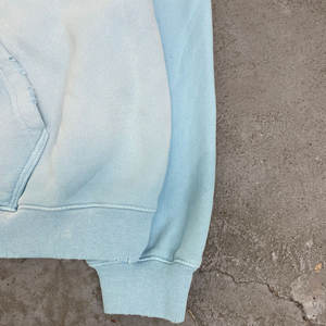 Sweats à capuche vintage surdimensionnés brodés à logo personnalisé pour hommes en coton vieilli lourd pour hommes - Product Image 3