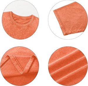 2025 haut tendance femmes grande taille T-Shirt soleil fondu lapidé été lavé Boxy lâche goutte épaule 220g tissu poids Long blanc - Product Image 4