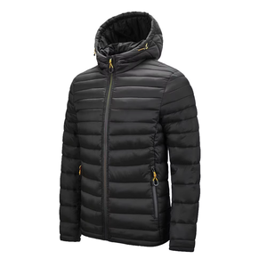 Veste matelassée en toile à capuche sur mesure pour hommes et femmes OEM ODM Manteau d'hiver matelassé Vêtement chaud d'extérieur Avant - Product Image 6
