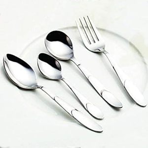 Juego de cubiertos de acero inoxidable de primera calidad, elegante y duradero para cada comida, juego completo de cubiertos de acero inoxidable - Product Image 1