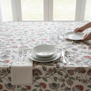 Luxury Washable Eco-Friendly Cotton Customizable <b>Square</b> <b>Tablecloth</b> 140x180cm Natural Color Durable for Home & Wedding Use - Product Image 2