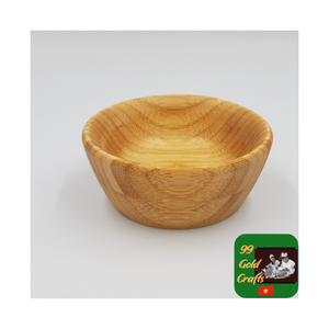 Bol en bambou fait à la main écologique avec grain de bois durable léger pour une utilisation quotidienne idéal pour le service de cuisine/but de cadeau - Product Image 4