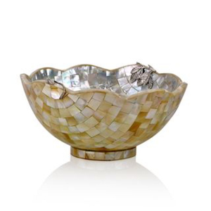 Bol de forme ronde personnalisé Bol de service à chocolat de la plus haute qualité Bol de stockage de fruits Plateaux de vaisselle de serveur en nacre - Product Image 2