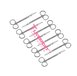 Paquete de 10 tijeras de Iris de alta demanda, tijeras quirúrgicas de acero inoxidable de microprecisión, diseño recto de punta fina para Hospital - Product Image 2