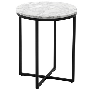 2022 Hot Sale High Quality Upmarket Metal Modern Furniture Material Iron <b>Side</b> <b>Table</b> Accent <b>Table</b> <b>Marble</b> <b>Top</b> - Product Image 1