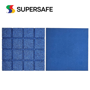 Venta directa de fábrica, baldosas de suelo de goma, alfombrilla de goma resistente a los rayos UV de alta durabilidad para Fitness al aire libre, parque infantil - Product Image 3