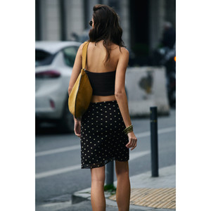 GRIMELANGE ZEMKI Women'<b>s</b> Soft <b>and</b> Stretch Fabric Buttoned Halter Neck <b>Blouse</b> - Product Image 5