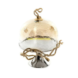 Support à gâteau de luxe avec poignée de branche florale dorée Plateau de service à dessert décoratif pour mariage Ramadan Eid Party Home Decor - Product Image 6