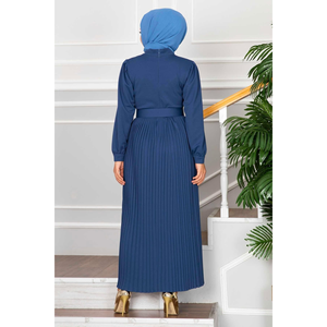 Esila <b>Skirt</b> <b>Pleated</b> Hijab Dress Indigo - Product Image 5