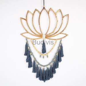 Décoration murale en macramé faite à la main, attrape-rêves en forme de Lotus - Product Image 4