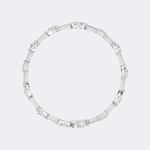 Luxury 925 Silver 9.27CTW <b>Tennis</b> <b>Bracelet</b> Round Prong Set <b>Cubic</b> <b>Zirconia</b> Classic Brilliant Diamond Look Wedding Jewelry Gift - Product Image 6