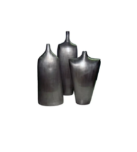 <b>Set</b> of <b>3</b> Modern Handmade Aluminium Flower <b>Vase</b> New Design Table Top Decoration Wholesale from Manufacturer Supplier - Product Image 5