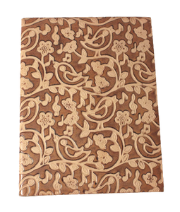 Carnet de notes personnalisable en cuir gaufré avec couverture rigide, fait à la main, en coton recyclé, au design vintage - Product Image 1