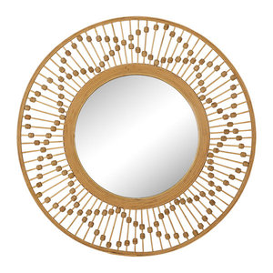 Meilleur miroir mural en rotin Clemmie Sunbeam Décoration intérieure verticale horizontale élégante - Product Image 3