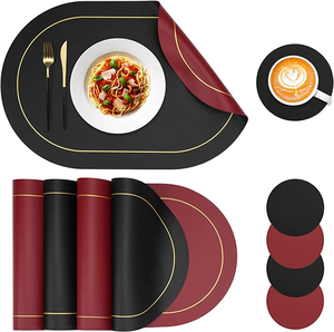 Tapis de salle à manger en cuir Design attrayant Tapis de café améliorés Tapis de cuisine à domicile Design élégant à la recherche du meilleur - Product Image 6