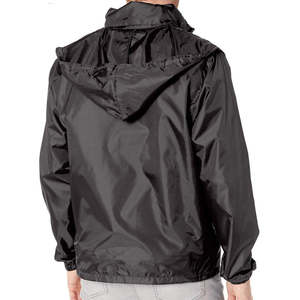 เสื้อแจ็คเก็ตกันลมมีฮู้ดสำหรับผู้ชาย สวมใส่สบาย กันน้ำ เหมาะสำหรับฤดูหนาวและกิจกรรมกลางแจ้ง ทรงหลวม รับผลิตแบบ OEM ด้านหน้า - Product Image 2