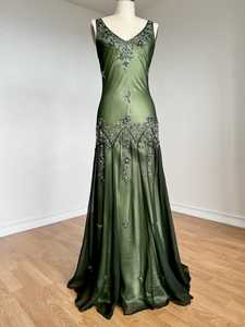 Robe de soirée en mousseline de soie pour adultes sans manches antistatique Spandex Respirant A-Line Floor-Length Casual Club Party Occasions - Product Image 3