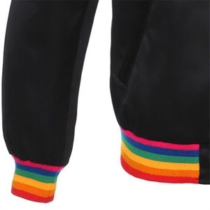 Chaqueta de invierno de bombardero de satén hecha a medida para hombre, chaqueta de bombardero de satén a precio de venta al por mayor para hombre, chaqueta de bombardero de satén más vendida - Product Image 5