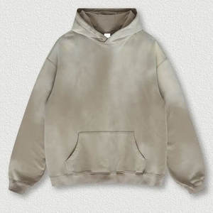 Nouveauté Offre Spéciale séchage rapide logo personnalisé Designer Black Acid Wash 500 Gsm Boxy pull à capuche pour hommes - Product Image 6