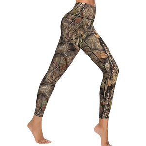 Leggings de chasse taille mi-haute décontractés en maille respirante à séchage rapide extensibles pour activités de plein air, randonnée, camping, course à pied, fitness et entraînement, imprimés - Product Image 2
