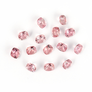 Morganite naturelle en forme de coussin, 6 mm, pierre précieuse non montée, taille facetée, pierres précieuses artisanales pour la fabrication de bijoux - Product Image 2