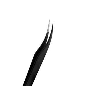 Pince à cils professionnelle à pointe en fibre de précision en acier inoxydable avec logo personnalisé de 12 cm de long - Product Image 5