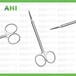 Tijeras Micro Iris de Acero Inoxidable, Rectas y Curvas, 65, Grado Alemán TC, Instrumento Quirúrgico Manual, Certificado CE, Escuela de Medicina - Product Image 5