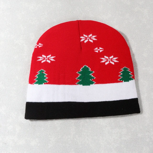 Bonnet de Père Noël unisexe en tricot jacquard chaud pour l'hiver Vente en gros Logo personnalisé OEM Service de broderie inclus pour un usage quotidien en plein air - Product Image 6
