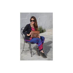 Par de bolsas de viaje deportivas grandes unisex, alforjas de cuero genuino de grano completo con logotipo personalizado, alforjas de estilo vintage con patrón de caramelo - Product Image 3