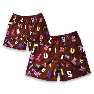 Custom Design Custom Sublimation Print <b>6</b> inch inseam Mesh Shorts Quick Dry Unisex mesh short <b>Basketball</b> Double Layer Mesh Shorts - Product Image 4