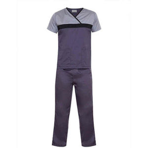 Costume de gommage en sergé de haute qualité uniforme médical classique pour les infirmières ensemble de gommages en gros coton Polyester Spandex haut confort - Product Image 1