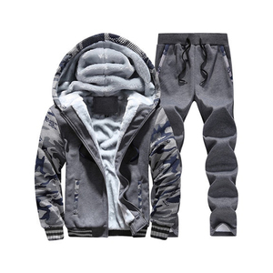 ชุดวอร์มเข้ารูปของผู้ชายสำหรับฤดูหนาวชุดวอร์มผ้าฟลีซระบายอากาศได้ดีน้ำหนักเบาสำหรับผู้ชายโลโก้ตามสั่ง - Product Image 1